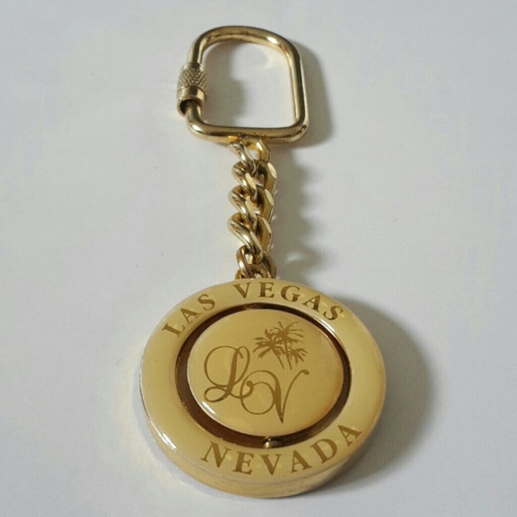 Las Vegas Nevada Enamel/ Gold Keychain - Picture 2 of 8